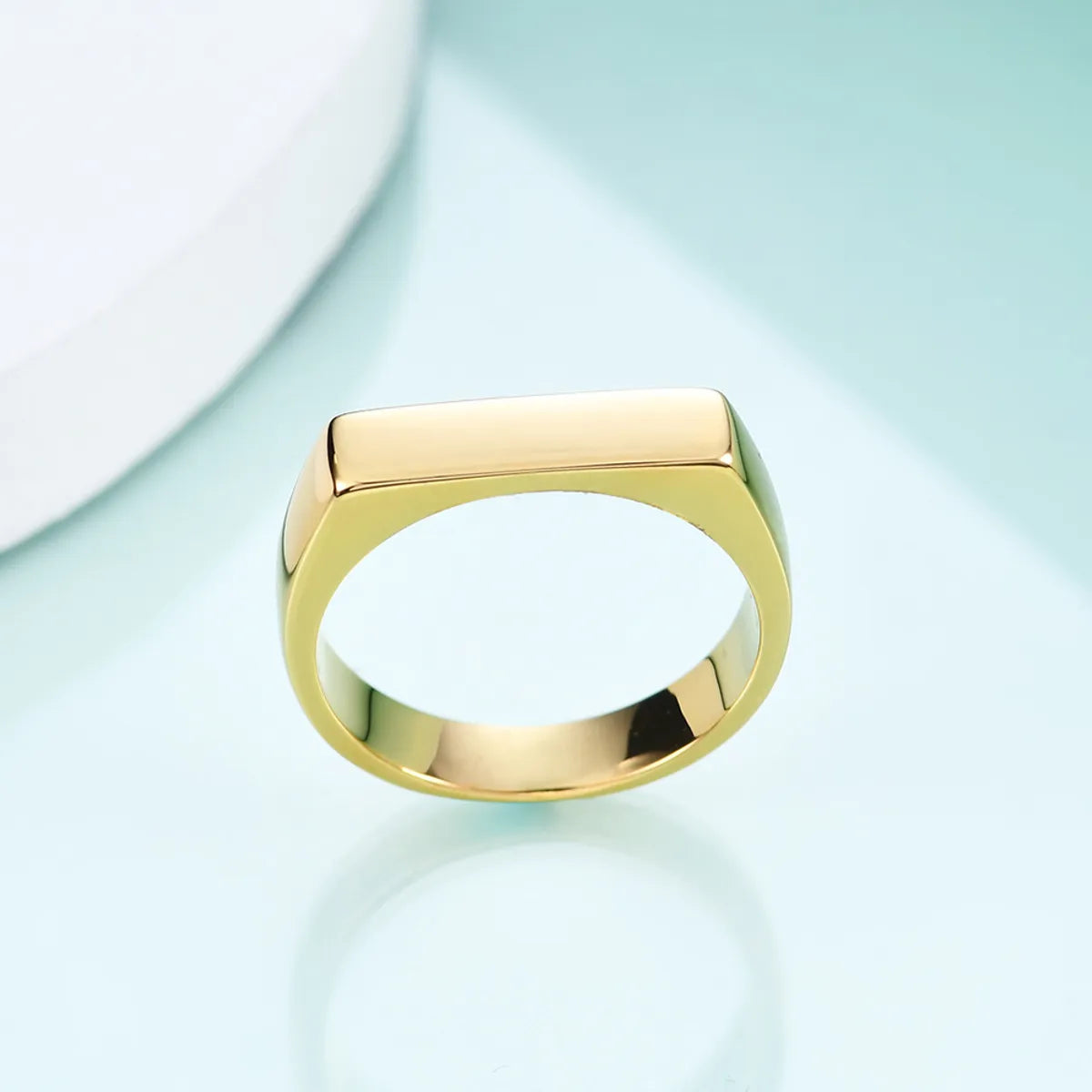 Simple Style Solid Color Stainless Steel Polishing Rings