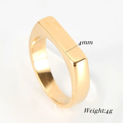 Simple Style Solid Color Stainless Steel Polishing Rings