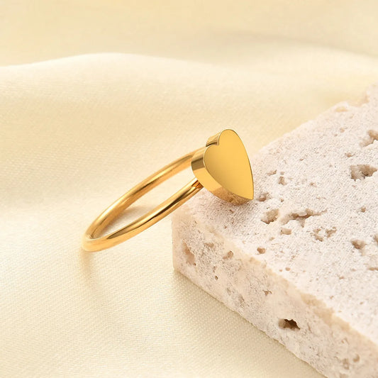 Simple Style Solid Color Stainless Steel Rings