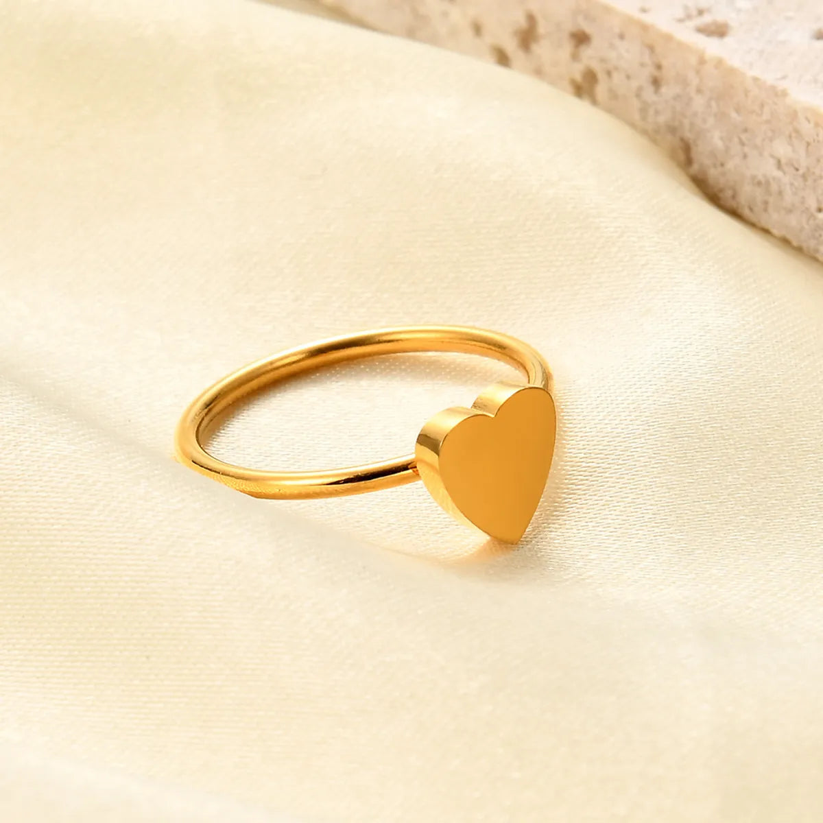 Simple Style Solid Color Stainless Steel Rings