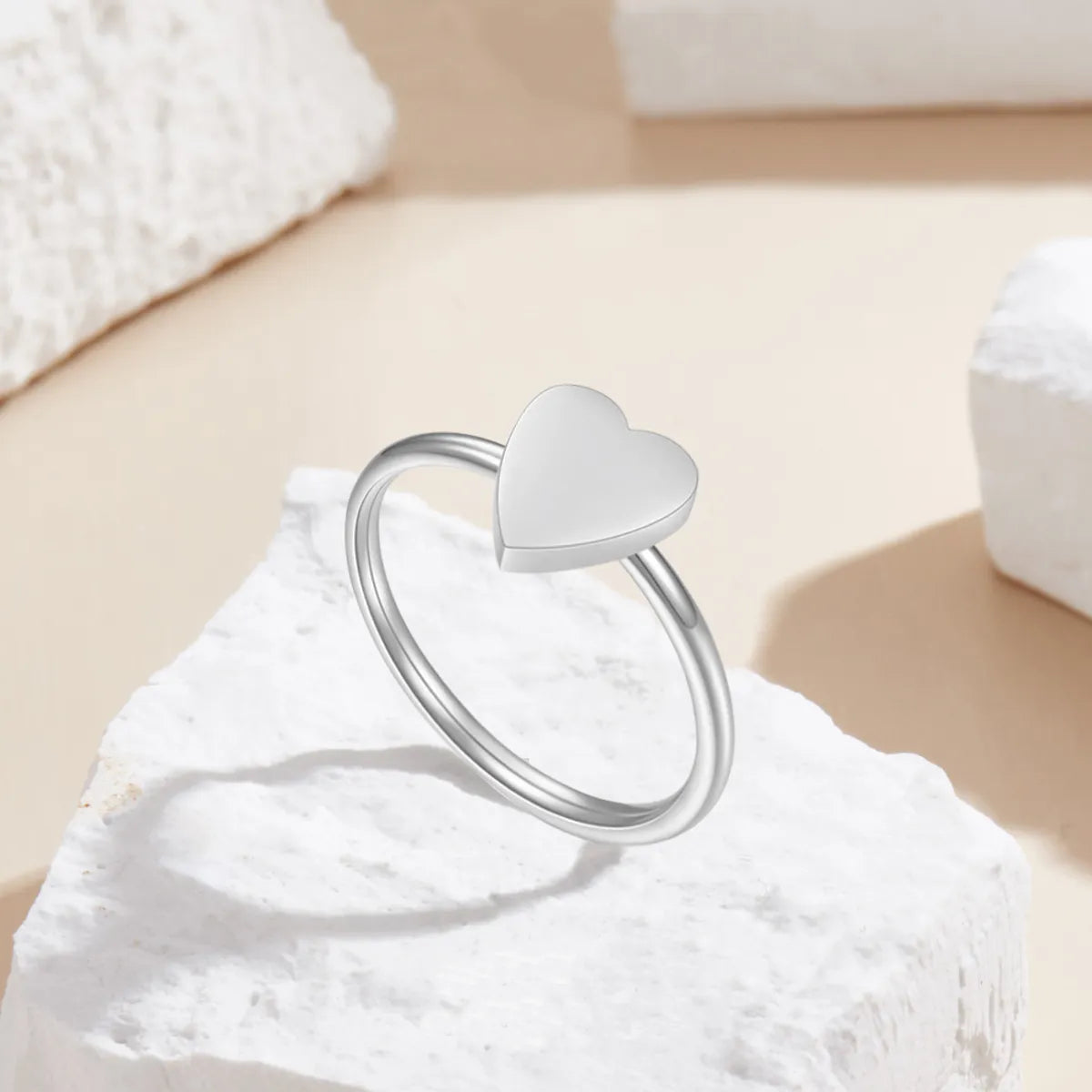 Simple Style Solid Color Stainless Steel Rings