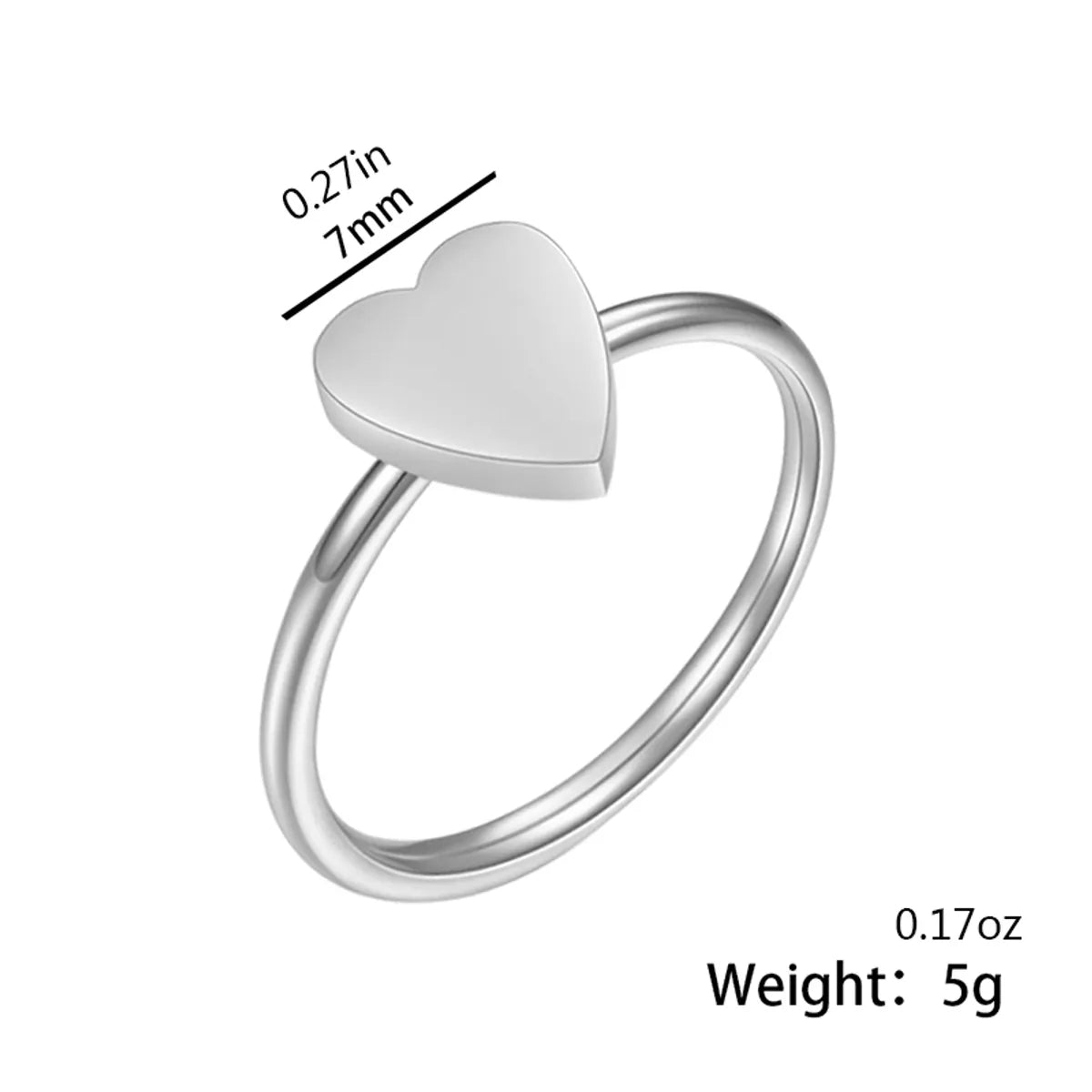 Simple Style Solid Color Stainless Steel Rings