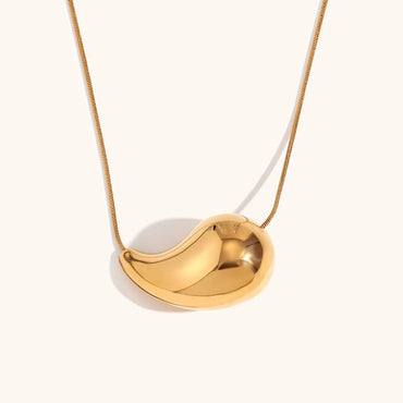 Simple Style Solid Color Stainless Steel Titanium Steel Plating Gold Plated Pendant Necklace