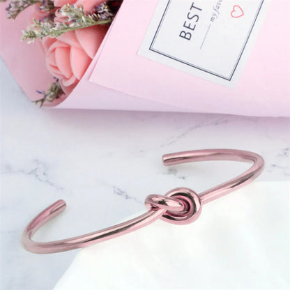 Simple Style Solid Color Stainless Steel Titanium Steel Polishing Plating Rose Gold Plated Gold Plated Bangle