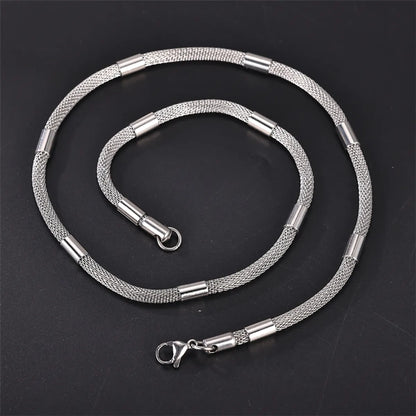 Simple Style Solid Color Stainless Steel Women'S Necklace