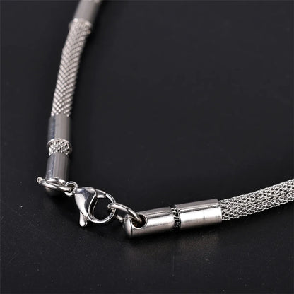 Simple Style Solid Color Stainless Steel Women'S Necklace