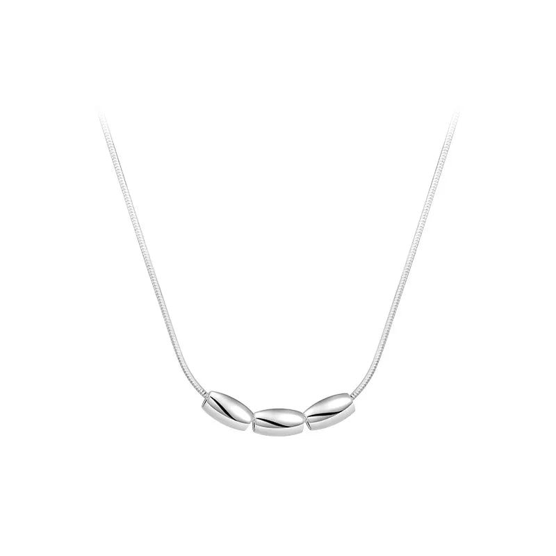 Simple Style Solid Color Sterling Silver Necklace In Bulk