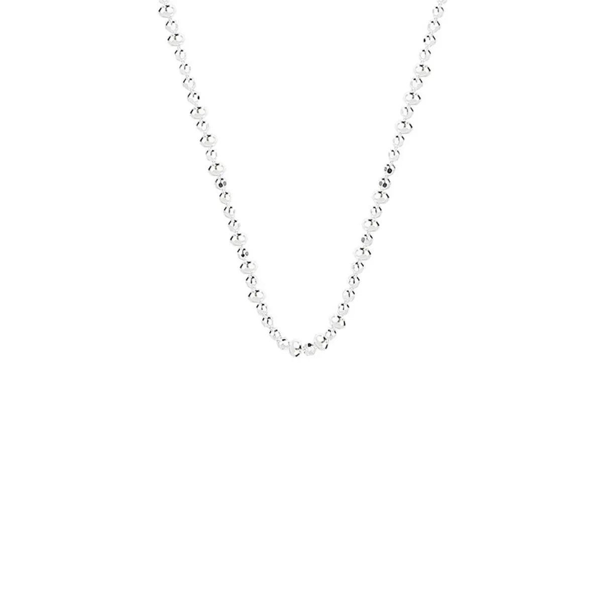 Simple Style Solid Color Sterling Silver Necklace In Bulk