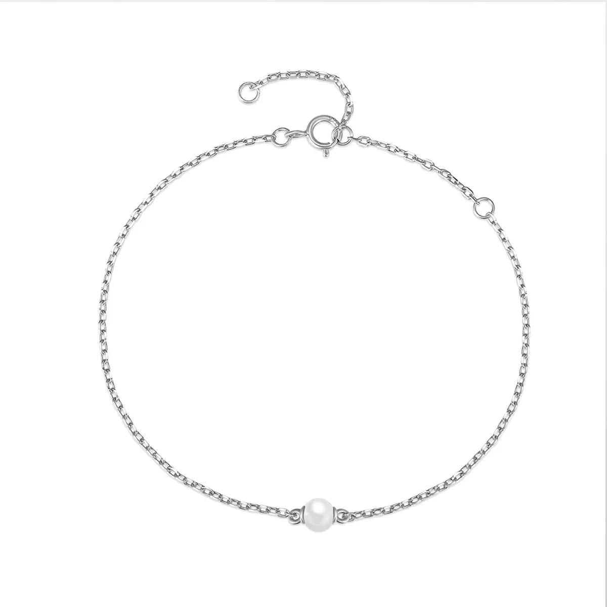 Simple Style Solid Color Sterling Silver Plating Bracelets