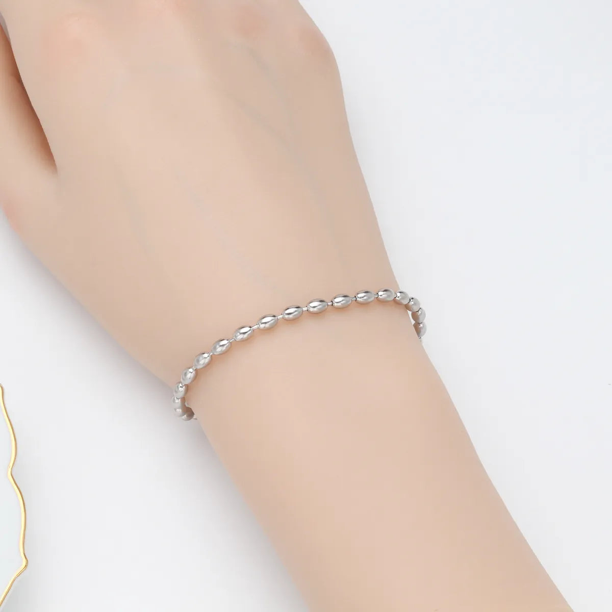 Simple Style Solid Color Sterling Silver Plating Gold Plated Bracelets