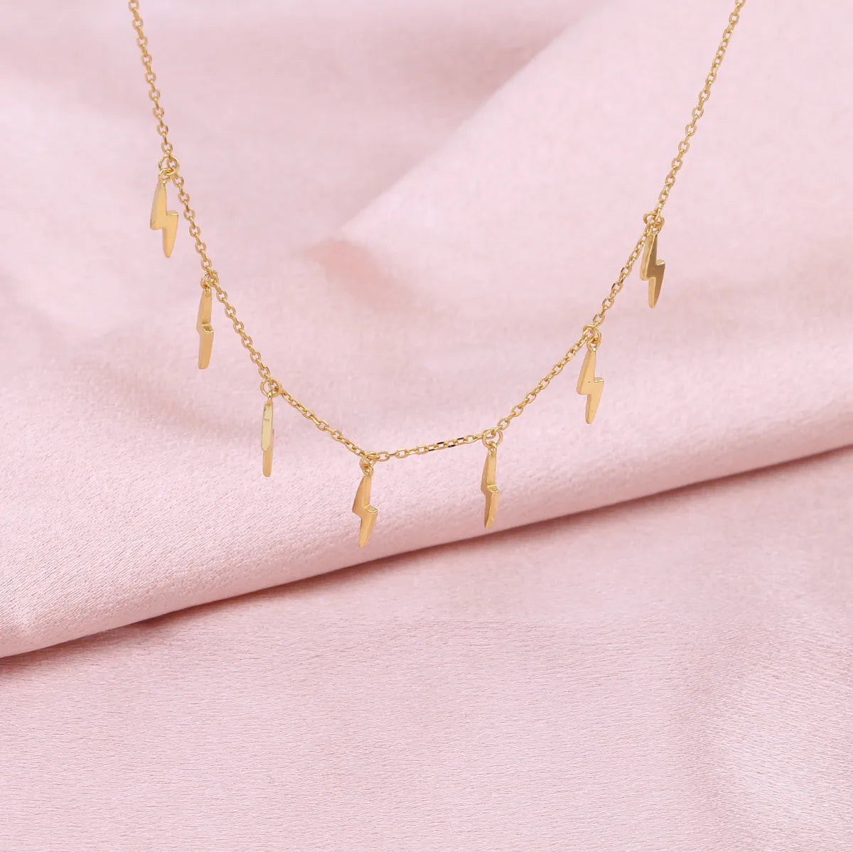 Simple Style Solid Color Sterling Silver Plating Gold Plated Necklace