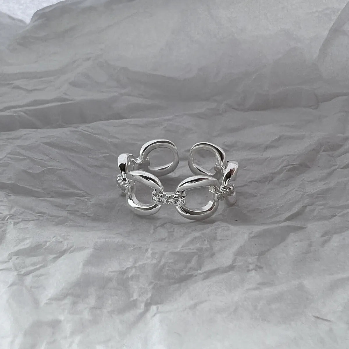 Simple Style Solid Color Sterling Silver Plating Gold Plated Rings