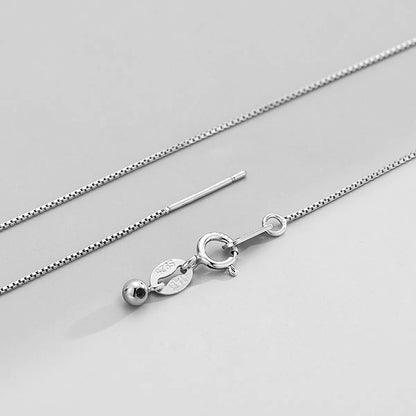 Simple Style Solid Color Sterling Silver Plating Necklace 1 Piece