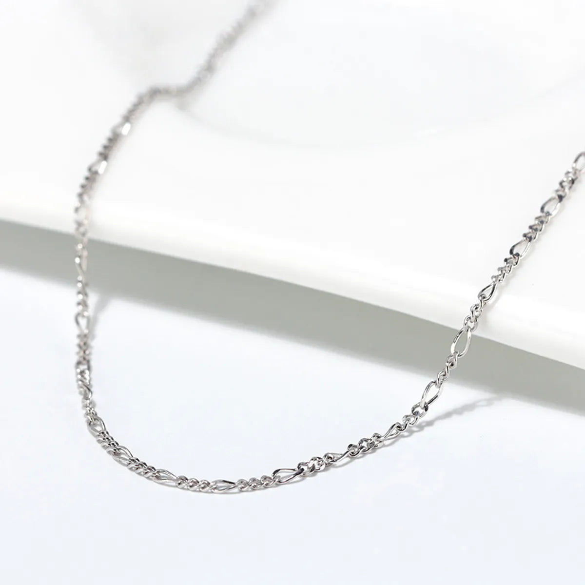 Simple Style Solid Color Sterling Silver Plating Necklace