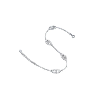 Simple Style Solid Color Sterling Silver Polishing Bracelets