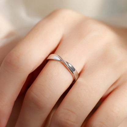 Simple Style Solid Color Sterling Silver Rings