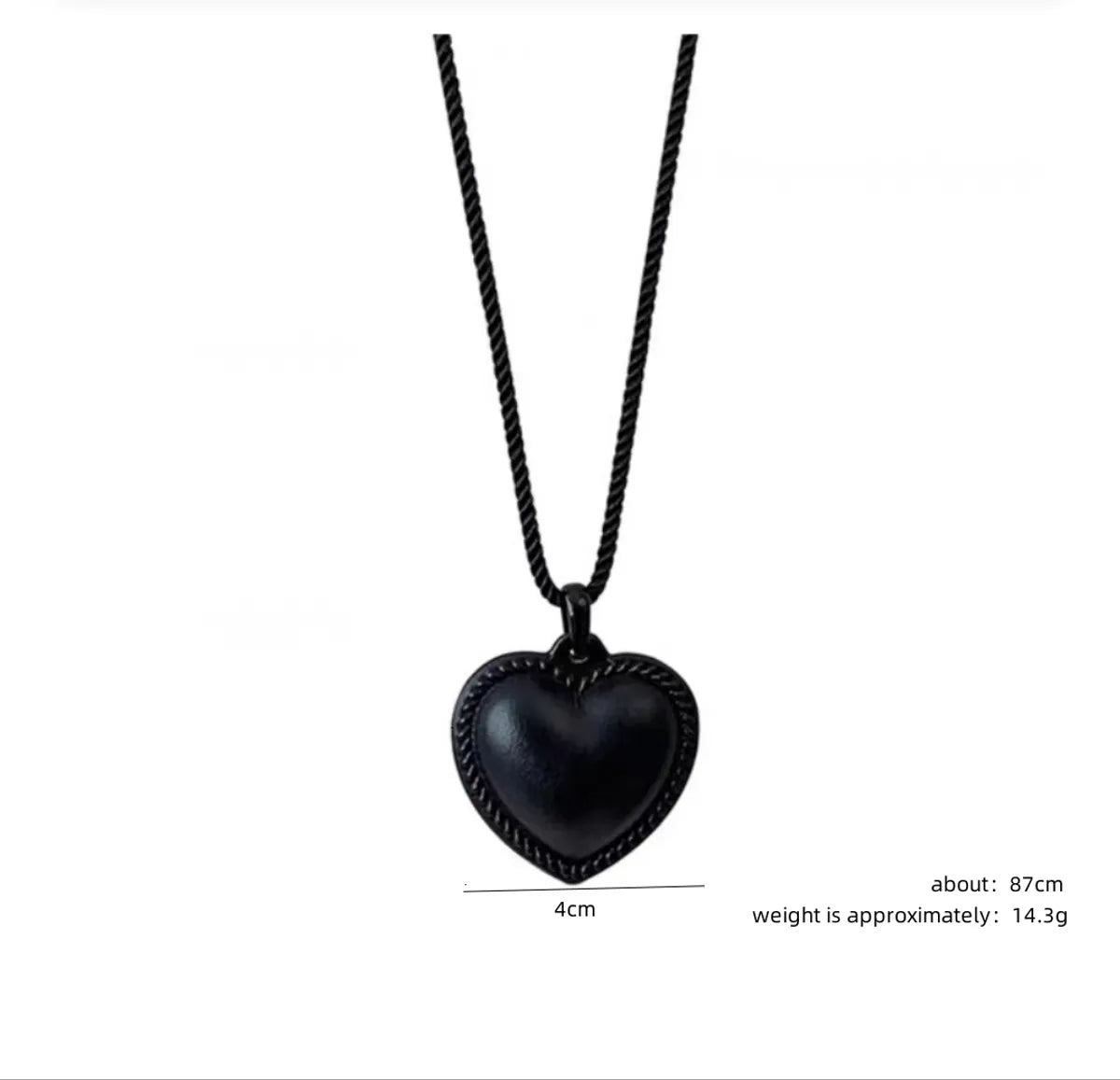 Simple Style Solid Color Streetwear Heart Shape Pu Leather Children Unisex Women's Pendant Necklace