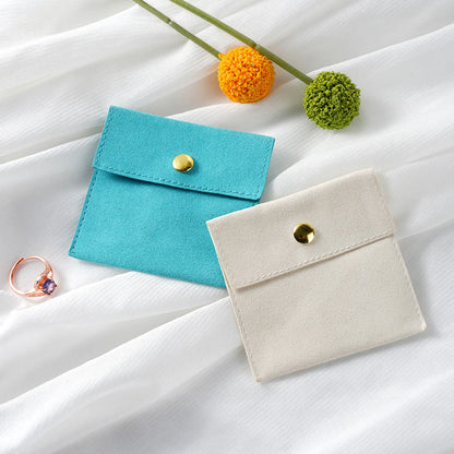 Simple Style Solid Color Superfine Fiber Jewelry Packaging Bags