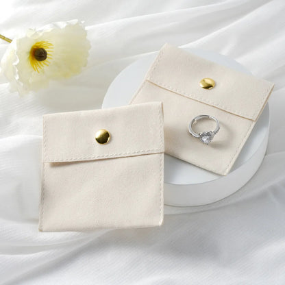 Simple Style Solid Color Superfine Fiber Jewelry Packaging Bags