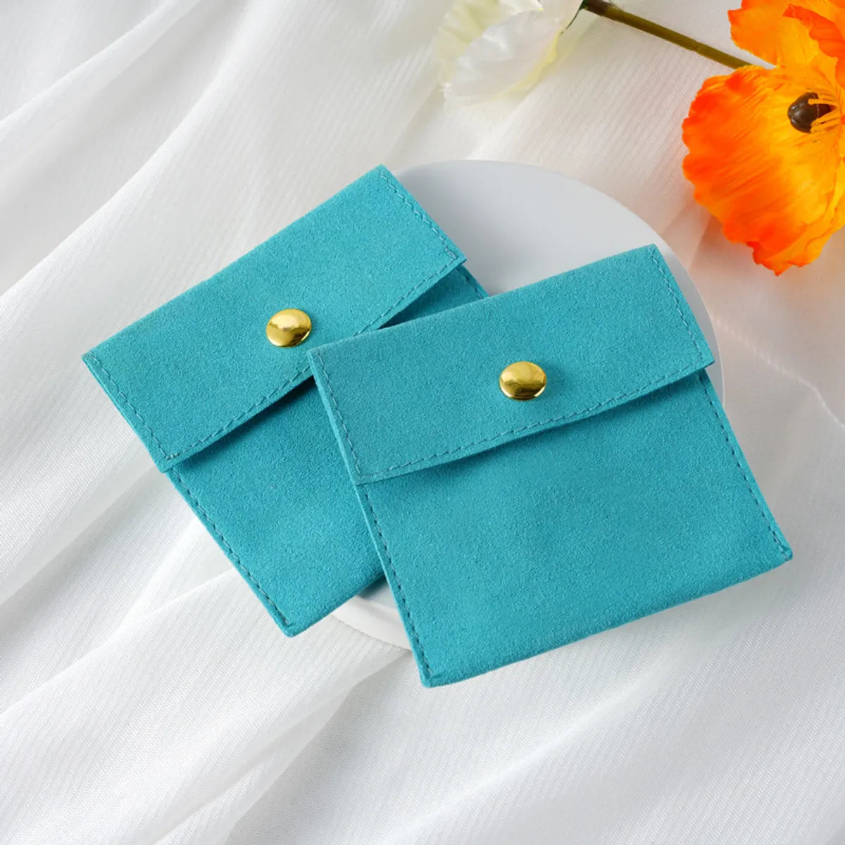 Simple Style Solid Color Superfine Fiber Jewelry Packaging Bags