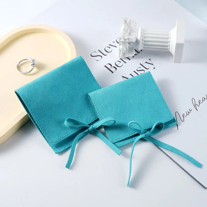 Simple Style Solid Color Superfine Fiber Jewelry Packaging Bags