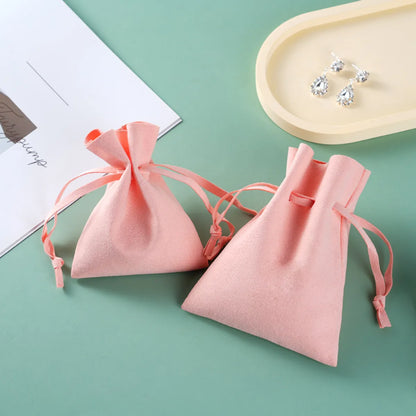 Simple Style Solid Color Superfine Fiber Jewelry Packaging Bags