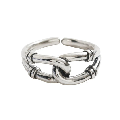 Simple Style Solid Color Thai Silver Wholesale Rings