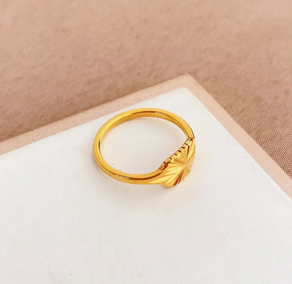 Wholesale Jewelry Simple Style Solid Color 304 Stainless Steel Titanium Steel 18K Gold Plated Plating Rings