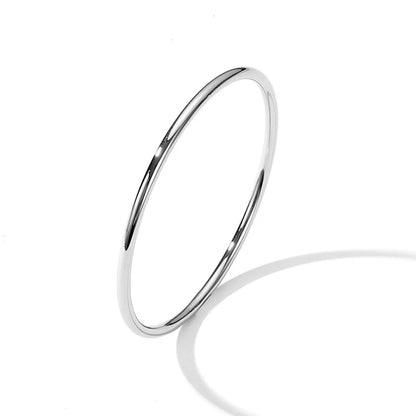 Simple Style Solid Color Titanium Steel Bangle In Bulk