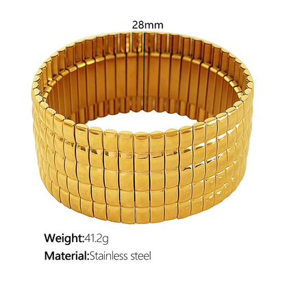 Simple Style Solid Color Titanium Steel Bangle In Bulk