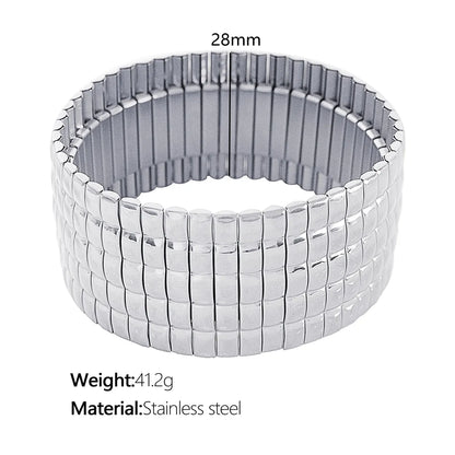 Simple Style Solid Color Titanium Steel Bangle In Bulk