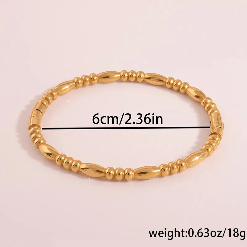 Simple Style Solid Color Titanium Steel Bangle In Bulk