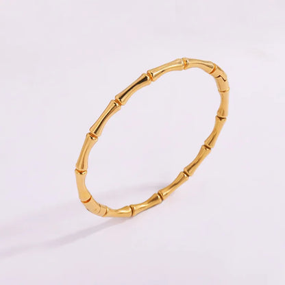 Simple Style Solid Color Titanium Steel Bangle In Bulk