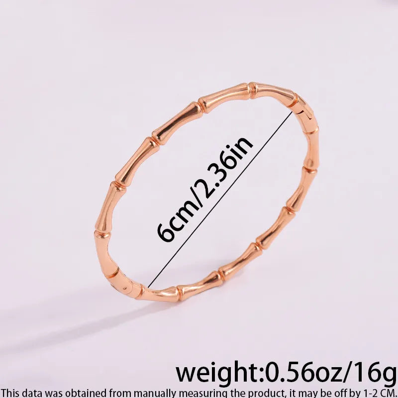 Simple Style Solid Color Titanium Steel Bangle In Bulk