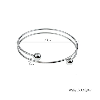 Simple Style Solid Color Titanium Steel Bangle In Bulk