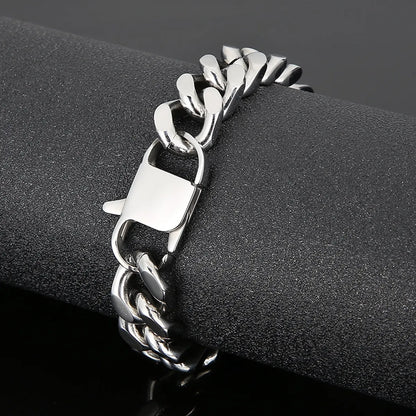 Simple Style Solid Color Titanium Steel Chain Men's Necklace