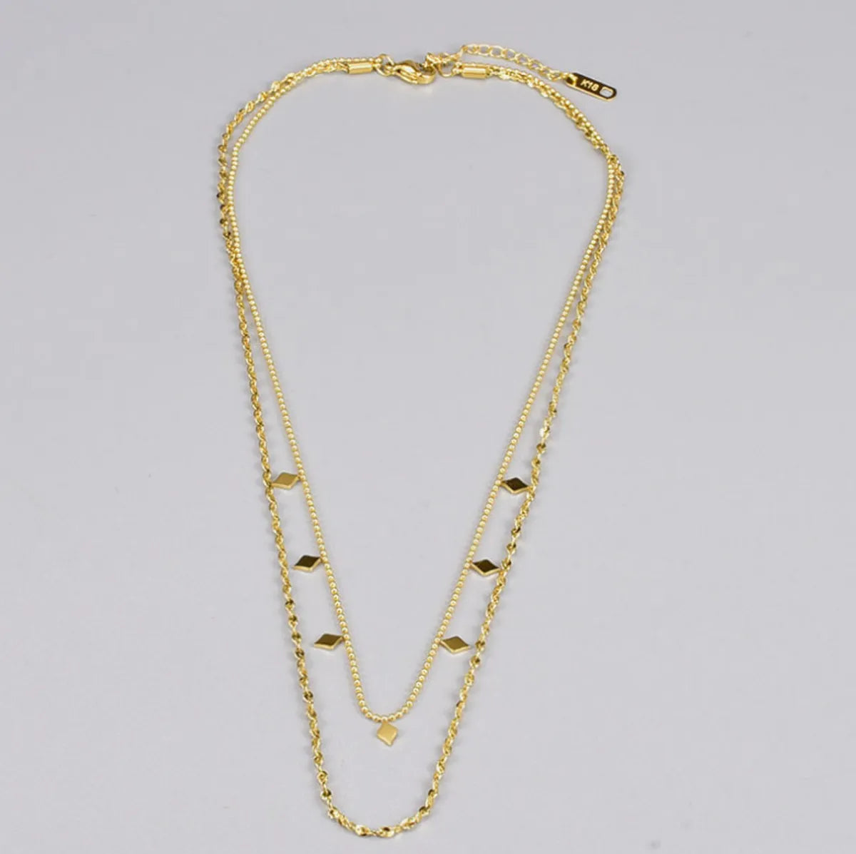 Simple Style Solid Color Titanium Steel Chain Necklace