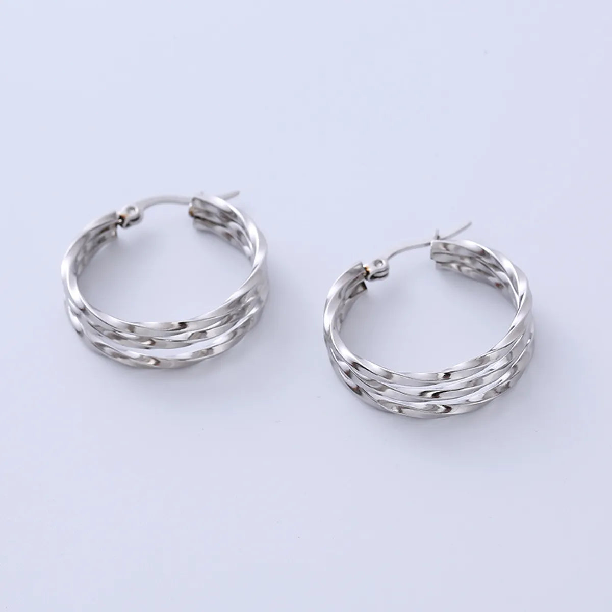 Simple Style Solid Color Titanium Steel Earrings Plating Stainless Steel Earrings