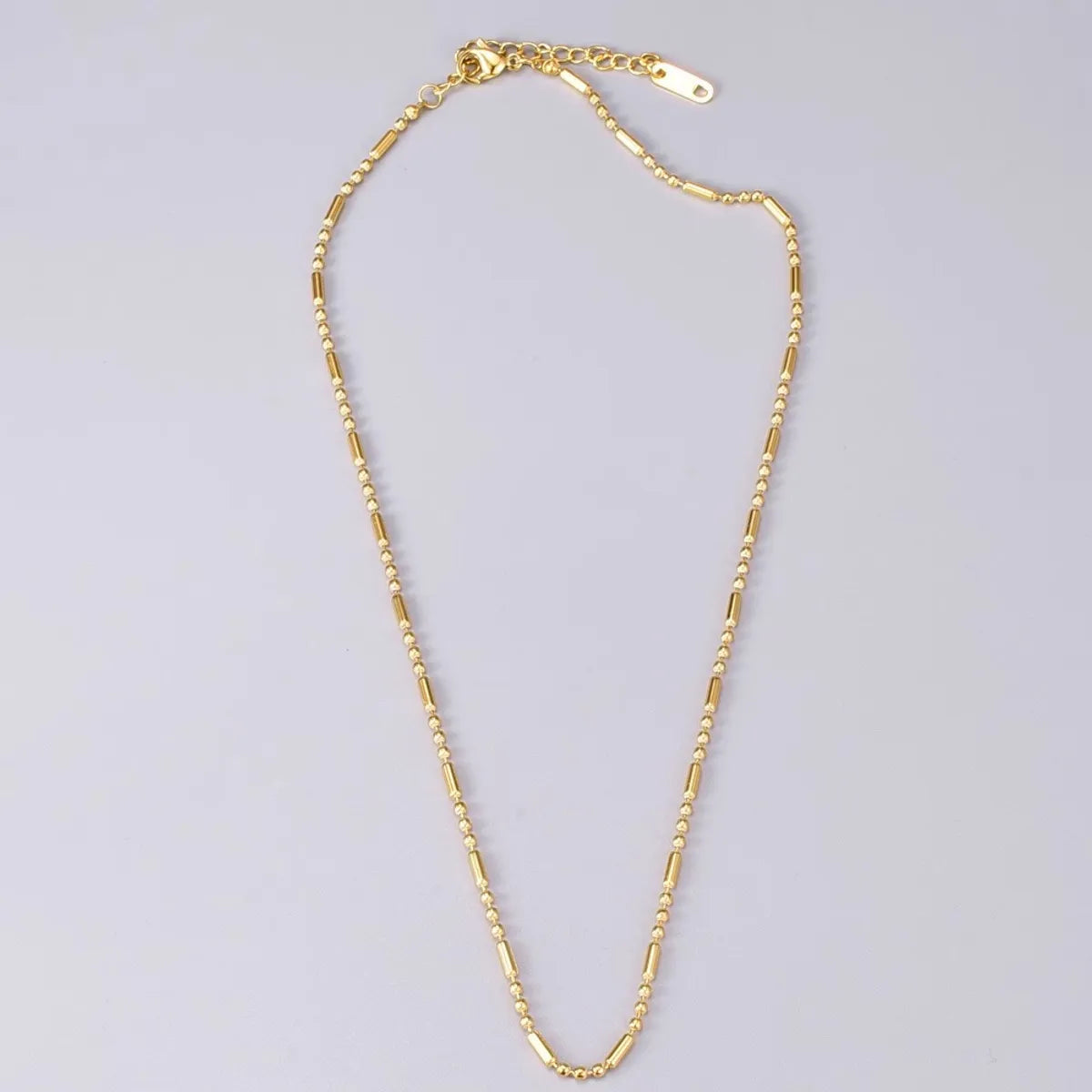 Simple Style Solid Color Titanium Steel Gold Plated Necklace In Bulk