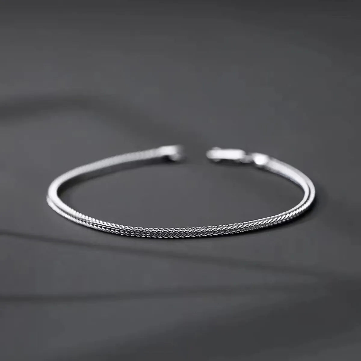 Simple Style Solid Color Titanium Steel Men'S Bracelets