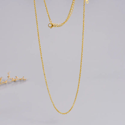 Simple Style Solid Color Titanium Steel Plating Necklace