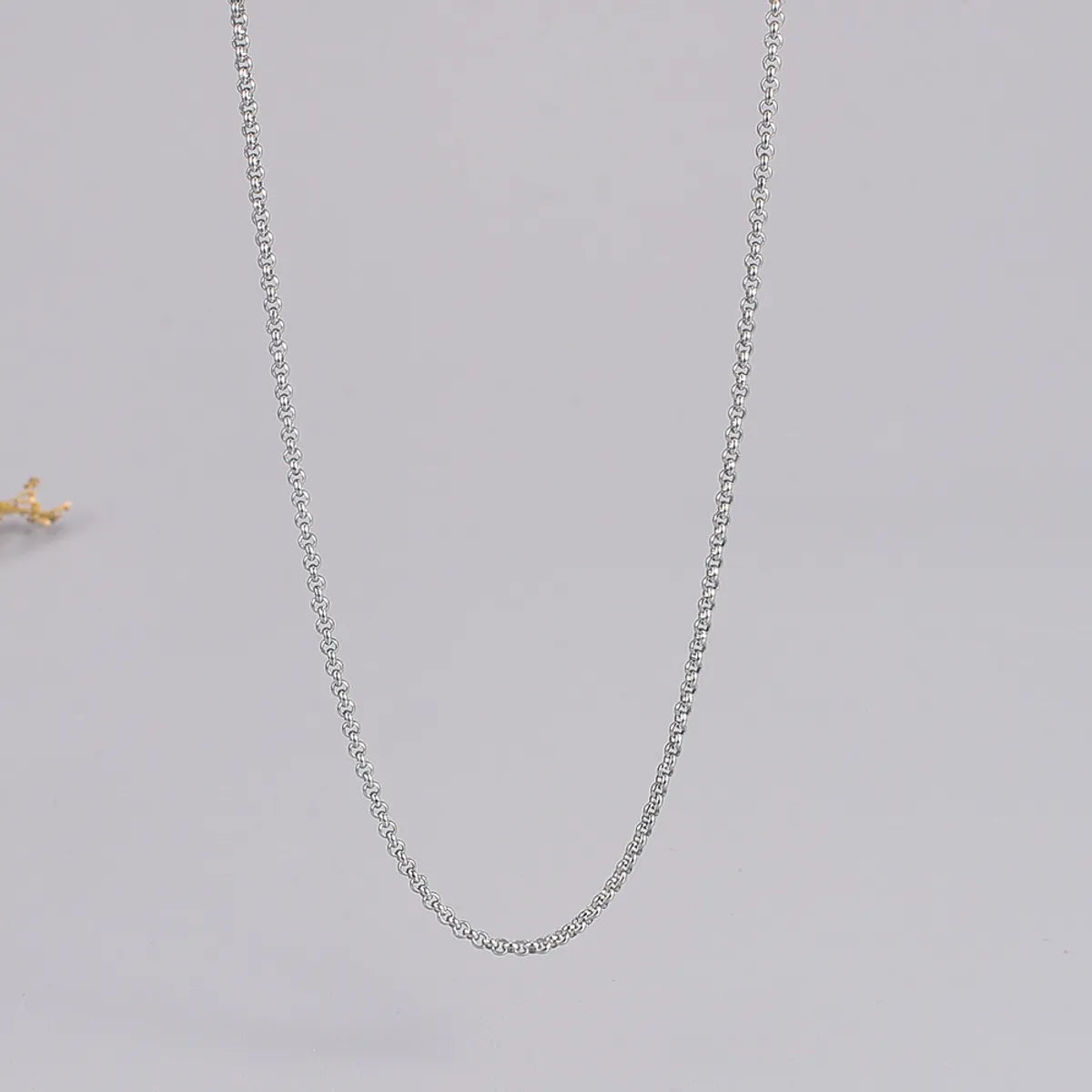 Simple Style Solid Color Titanium Steel Plating Necklace