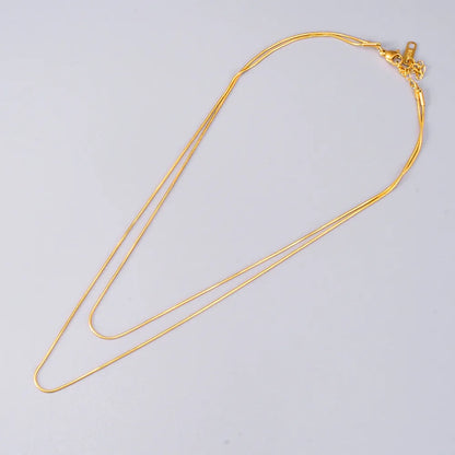 Wholesale Jewelry Simple Style Solid Color 304 Stainless Steel Titanium Steel 18K Gold Plated Pendant Necklace