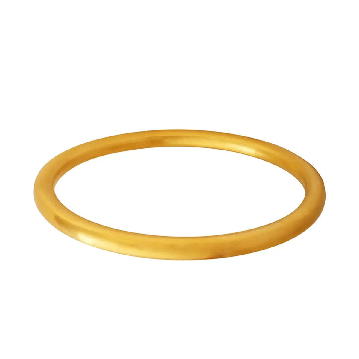 Simple Style Solid Color Titanium Steel Plating 18k Gold Plated Bangle