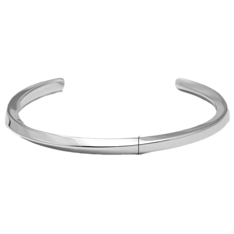 Simple Style Solid Color Titanium Steel Plating Gold Plated Bangle