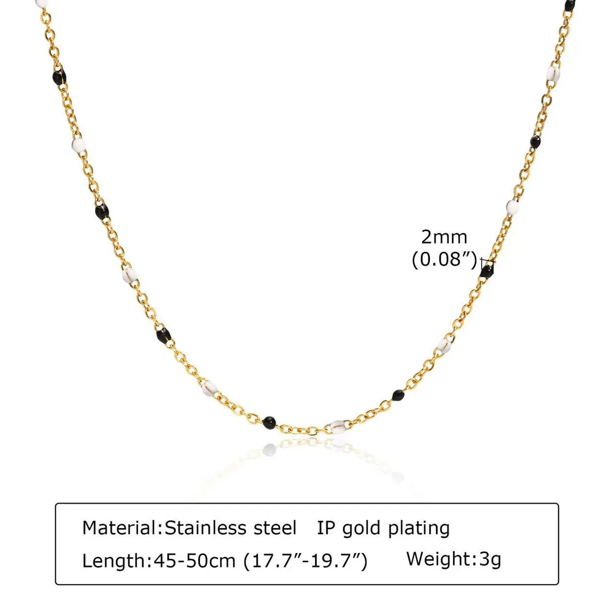 Simple Style Solid Color Titanium Steel Plating Inlay Zircon 18k Gold Plated Necklace