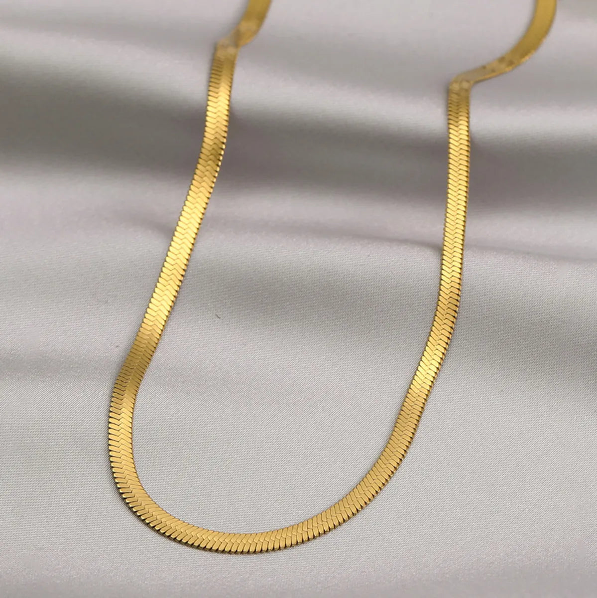 Simple Style Solid Color Titanium Steel Plating Necklace 1 Piece