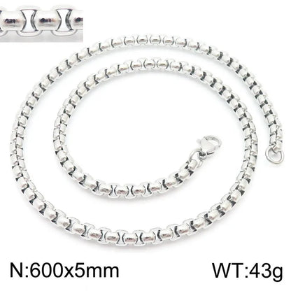 Simple Style Solid Color Titanium Steel Plating Necklace