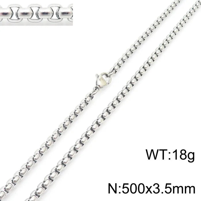 Simple Style Solid Color Titanium Steel Plating Necklace