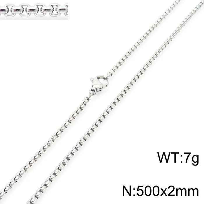 Simple Style Solid Color Titanium Steel Plating Necklace